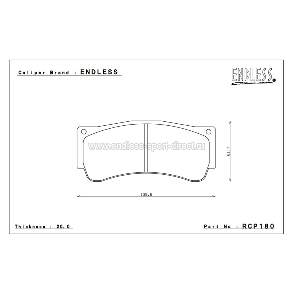 ENDLESS エンドレス ブレーキパッド CC35 type-E (N84M) リア用